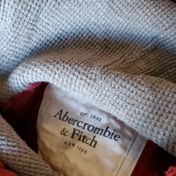 Men's ABERCROMBIE Burgundy Hooded Sweatshirt